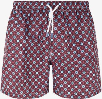 Fedeli Technischer Badeshort mit Print Madeira