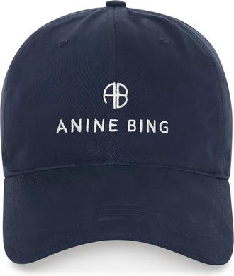 Anine Bing Cappello Jeremy con logo - Blu