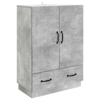 vidaXL Aparador Gris Hormig&oacute;n 66 X 34,5 X 92 Cm Madera De Ingenier&iacute;a Vidaxl