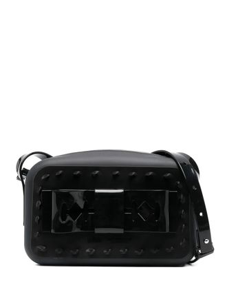 Melissa bow-detailed cross body bag - Black