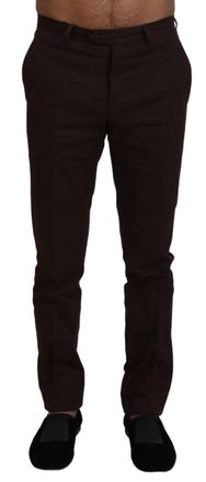 Bencivenga Donkerbruine Dresspants Met Vlakke Voorzijde