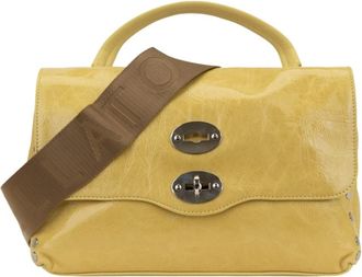 Zanellato Leren Dames Schoudertas Girello - Dames - Handtassen - Geel - ONE Size - Leer - Tassen