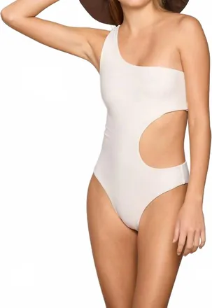 Mikoh Swimwear Dasha One Piece Swimsuit In Ecru