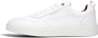 Stefano Lauran Schoenen, Heren, Wit, 44 EU, Leer, Witte leren veterschoenen Lj 2501