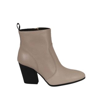 Hogan Womens H577 Leather Booties In Brown