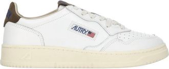 Autry White Medalist Low Suede Upper Sneakers