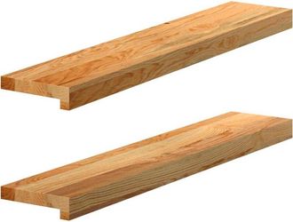 vidaXL Vidaxl - Alf&eacute;izares De Ventana 2 Uds Madera Maciza Roble Marr&oacute;n Claro