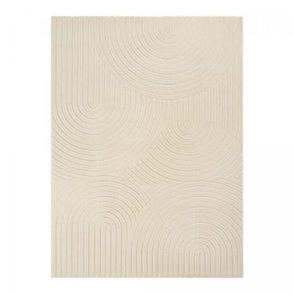 Un amour de tapis Alfombra exterior interior en relieve tono sobre tono Beige 200x280