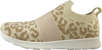 Not Rated Womens Jia Knit Sneaker In Cream Leopard