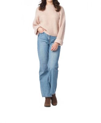 Papillon Chunky Cropped Sweater In Rose