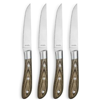 Amefa Estuche de 4 cuchillos carne Madera