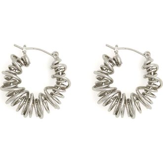 Petit Moments Riele Spiral Hoop Earrings in Silver at Nordstrom