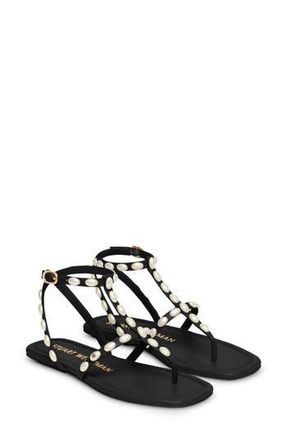 Stuart Weitzman Pearlita Flat Sandal in Black at Nordstrom Rack, Size 6.5