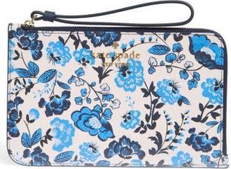 Kate Spade New York cameron vase floral leather wallet in Blue Multicolor at Nordstrom Rack