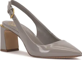 Vince Camuto Hamden Pointed Toe Slingback Pump in Light Foggy Mist at Nordstrom, Size 6.5