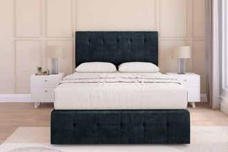 Sloomy Cambridge Naples Divan Set 2 Drawers - 54 Headboard-12 Footboard in Black | Size: Super King