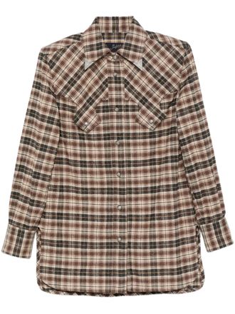 Seafarer Tex Structured Plaid Pointed-Collar Shirt