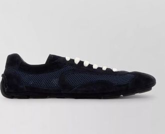 Prada suede and mesh low-top sneakers