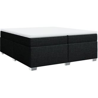 vidaXL Vidaxl - Cama Box Spring Con Colch&oacute;n Tela Negro 200x200 Cm