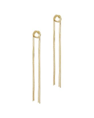 Adornia Adornia 14K Plated Slinky Rope Chain Sweeper Earrings