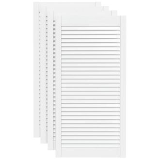 vidaXL Vidaxl - Puerta De Armario Lamas 4 Uds Madera Pino Blanco 99,3x49,4 Cm