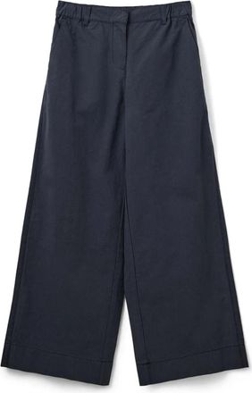 Sofie Schnoor Reine Wide Leg Broeken - Dames - Wijde Broeken - Blauw - XS - Katoen - Broeken