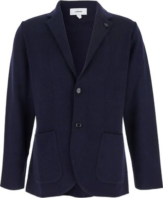 Lardini Blazer in maglia con due bottoni - Blu