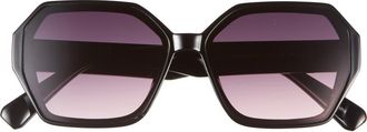 Vince Camuto 58mm Gradient Geometric Sunglasses in Black at Nordstrom Rack