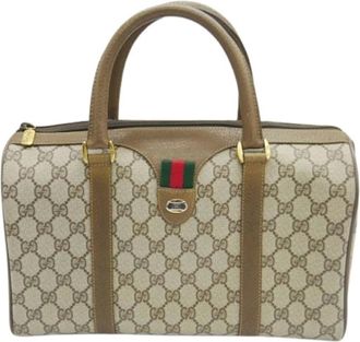 Gucci Pre-owned Handbags, female, Beige, Size: ONE SIZE Pre-owned Vintage Handbag