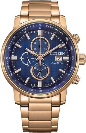 Citizen Eco-Drive Chronograph Blue Dial Mens Watch CA0843-89L