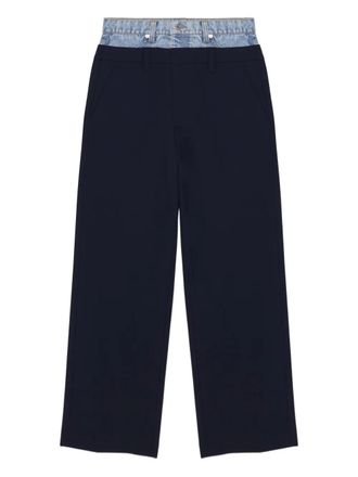 SIMKHAI Ophelia double-waistband trousers - Blue