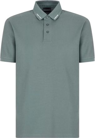 Emporio Armani Tops, Heren, Groen, M, Polo Shirts Groen Stijlvol