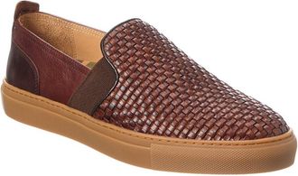 Warfield & Grand Woven Leather Slip-On Sneaker
