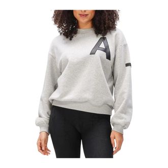 ALIX The Label Alix The Label, Hoodies & sweatvesten, Dames, Grijs, XL, Katoen, Gebreide leren A-trui