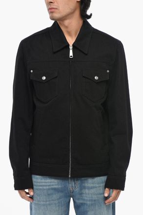 Alexander McQueen Dark-Wash Denim Jacket with Double Chest Pocket Alexander McQueen