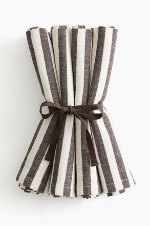 H&M 4er-Pack Baumwollservietten - Brown