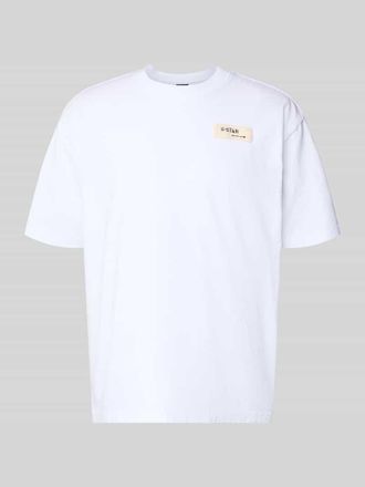 G-Star Relaxed Fit T-Shirt mit Label-Badge in Weiss, Gr&ouml;&szlig;e XXL