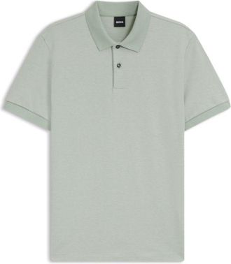 BOSS Bubble-structure polo shirt in cotton