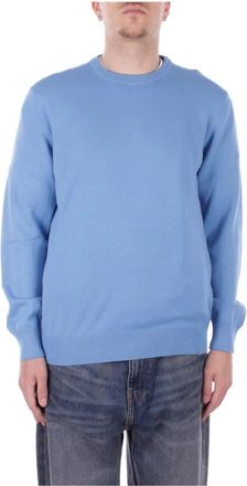 Paul & Shark Lichtblauwe Yachting Logo Sweater - Heren - Ronde hals truien - Blauw - L - Katoen - Truien & Vesten