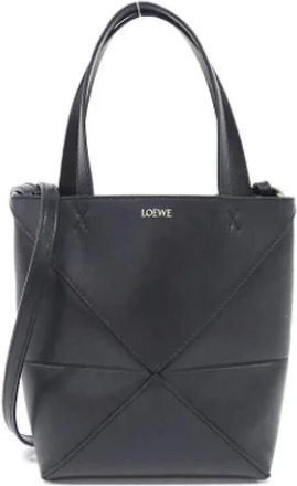 Loewe Pre-owned Tote Bags, female, Black, Size: ONE SIZE Pre-owned Leather handbags