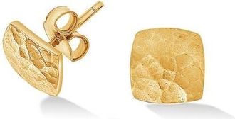 Dower & Hall Small Flat Square Nomad Studs in Yellow Gold Vermeil at Nordstrom