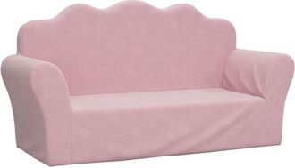 vidaXL Sofá para niños de 2 plazas felpa suave rosa Vidaxl