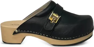 Scholl 50mm Pescura clogs - women - Leather/Rubber/Leather - 37 - Black