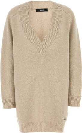 Versace Beige Wool Blend Sweater Dress
