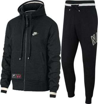Nike Air Mens Black Zip Hooded Tracksuit - Size X-Large