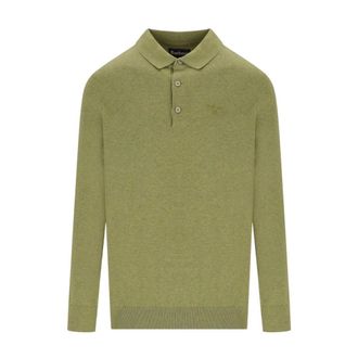 Barbour Polo Shirts, male, Green, Size: XL Pima Cotton Knitted Polo Shirt