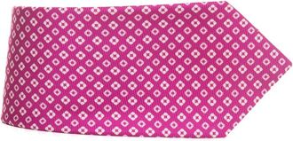 Kiton Fantasie Zijden Stropdas - Heren - Stropdassen - Roze - ONE Size - Accessoires