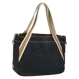 Prada Pre-owned Vintage Nylon Tote Bag - Dames - Vintage Shopper - Zwart - ONE Size - Nylon - Vintage