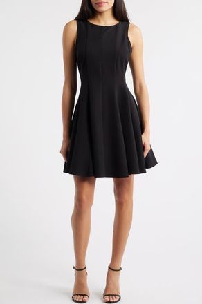 CeCe by Cynthia Steffe Skater Minidress in Rich Black at Nordstrom, Size X-Large