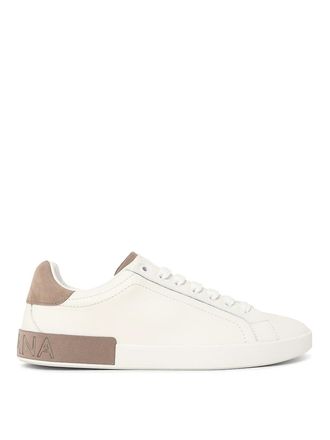 Dolce & Gabbana Portofino White Leather Sneakers